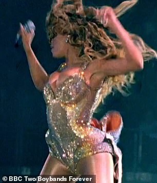 Beyoncé in the photo dancing