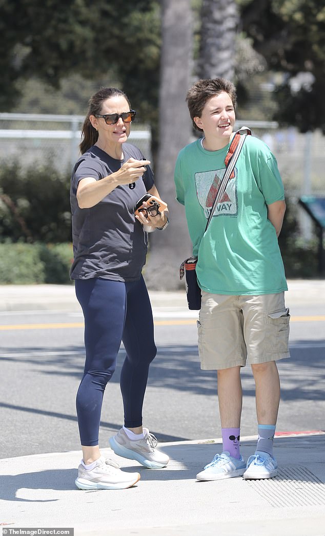 Jennifer says she plans to take her kids to see The Nutcracker; Pictured with Fin in August.