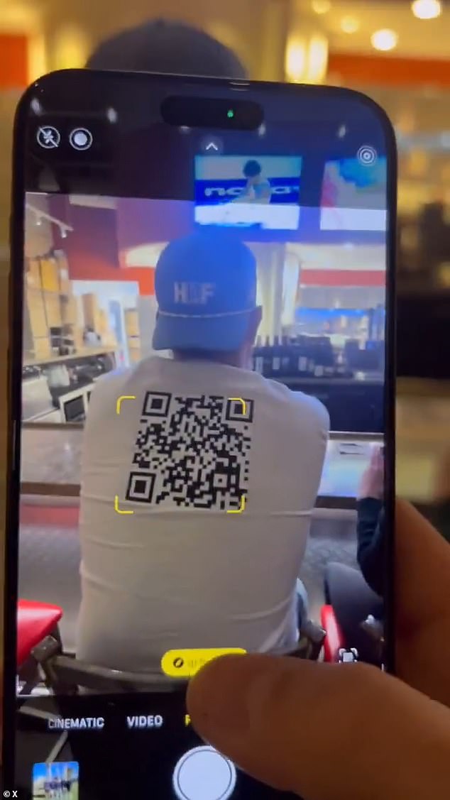 The person who made the video showed them scanning the QR code, which led them to the hilarious link