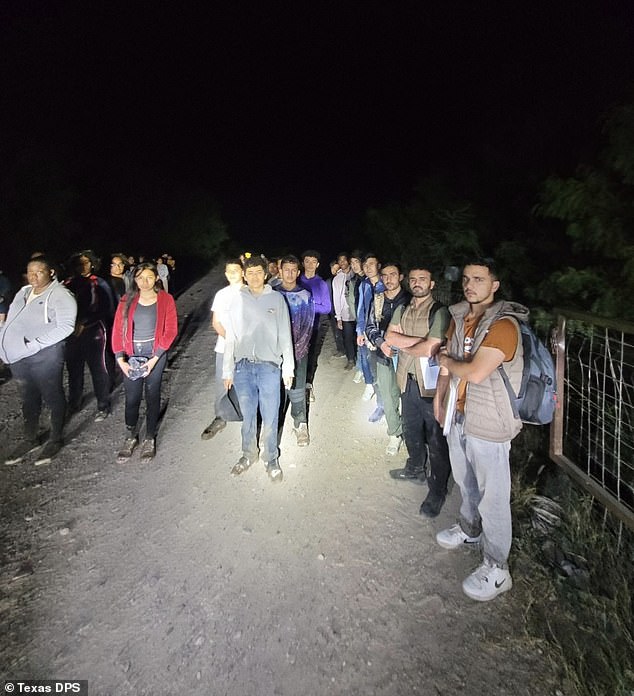 The group was detained by the US Border Patrol, according to the Texas DPS