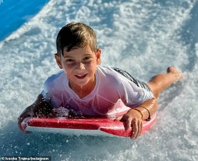 She also shared that her son, Joseph, 11, swung on the surf stimulator and had a blast riding the waves.