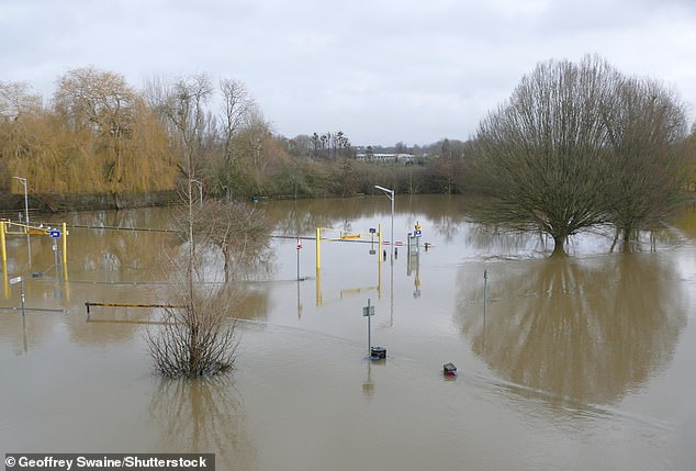 The couple's multi-million dollar property in Costswolds was hit by flooding - just days after they moved in (picture: parts of Wallingford in Oxfordshire underwater)