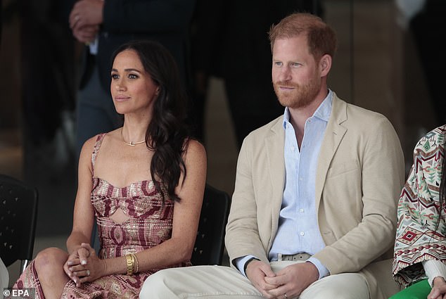 Meghan and Harry, photographed during a visit to Colombia last month, also allegedly 