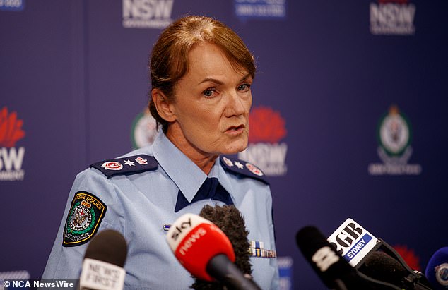 NSW Police Commissioner Karen Webb (pictured) confirmed the 34-year-old had been fired in a statement issued shortly before 3pm on Tuesday.