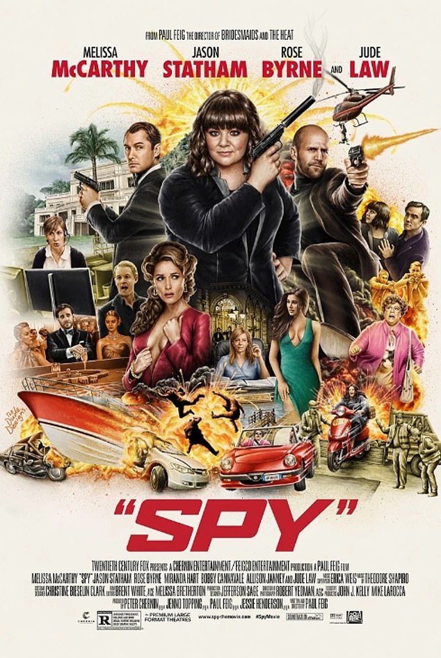 Nargis is a prominent Bollywood actress known in the US for starring in the 2015 film Spy (poster pictured), starring Jude Law, Jason Statham and Melissa McCarthy.