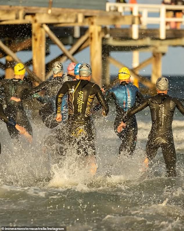 Other competitors said rough waters in Busselton Bay resulted in the swim leg 