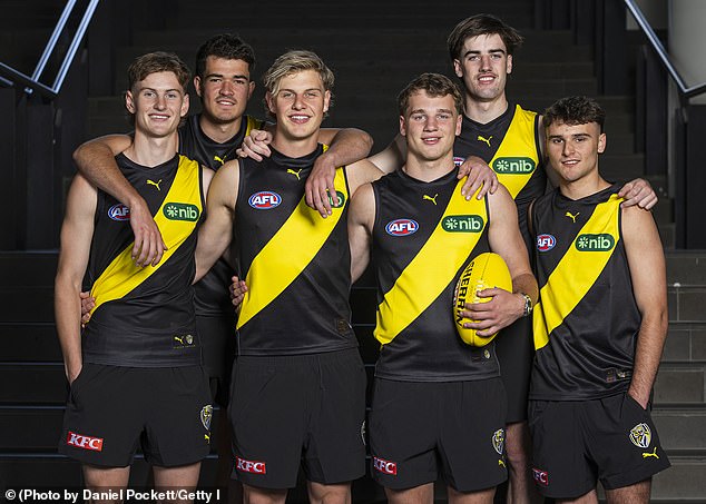 Richmond has had one of the most successful drafts this season, landing an exciting crop of young players, including number one draft pick Sam Lalor (third from right).