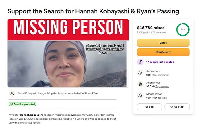 1733242466 995 Hannah Kobayashi GoFundMe donors demand answers as missing woman from