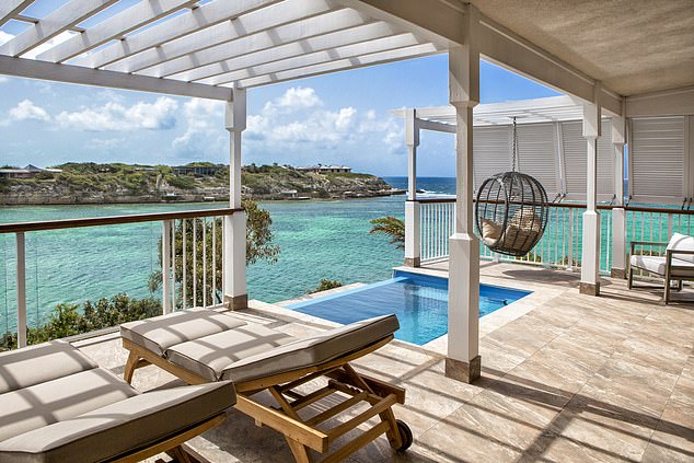 The cast slept in the Superior Waterfront Suites at the 30-acre Verandah Antigua resort, which offered stunning views of the Caribbean Sea.