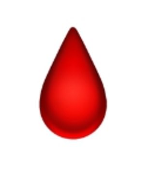 A drop of blood emoji