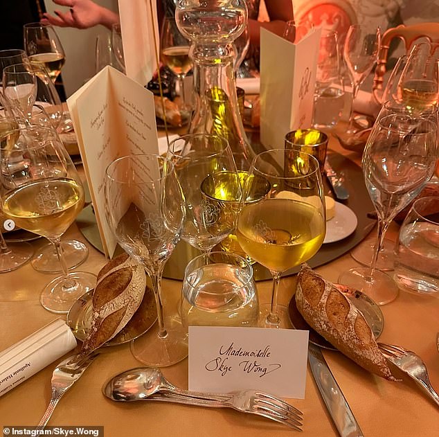 Former debutante Skye Wong uploaded a photo of a table covered in what appeared to be alcoholic beverages.