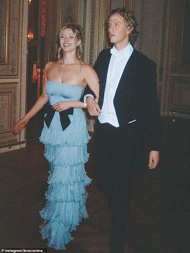 The ball, which was first held at the Palace of Versailles in 1958, is designed to introduce prestigious women to society. Apple, the daughter of Chris Martin and Gwyneth Paltrow, is seen