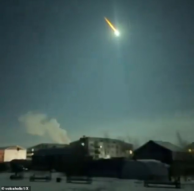 Locals in Siberia captured the asteroid as it streaked across the night sky at the time predicted by NASA.