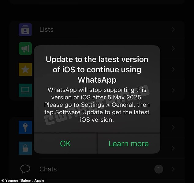 “WhatsApp offers a five-month cancellation period, giving them (older iPhone users) ample time to update their devices if possible or consider alternatives if their hardware does not support newer iOS versions,” said the tech expert who discovered service advice