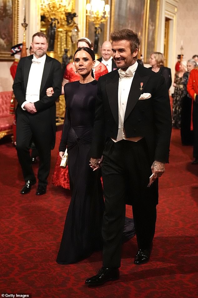 King Charles and Queen Camilla host a lavish reception for the Emir of Qatar, Sheikh Tamim bin Hamad Al Thani, and the first of his three wives, Sheikha Jawaher, who are in the country for a two-day state visit.