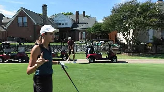 She gave a strange impression of the president-elect during a golf video on her YouTube.