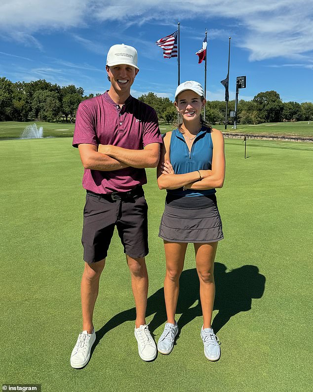 The teenager teamed up with fellow golf YouTuber Grant Horvat to face off in a filmed match.