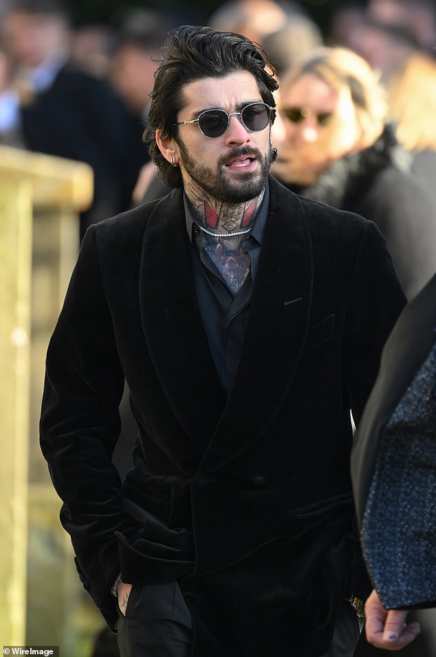 Zayn is seen at Liam Payne's funeral on November 20