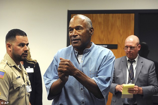 Simpson was later found civilly liable and ordered to pay the victims' families $33.5 million. He maintained his innocence until his death in April at age 76. He is seen here in 2017.