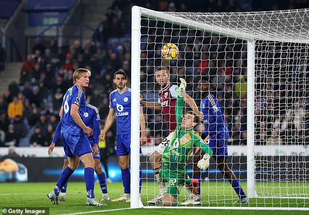 West Ham finally found the net, but the goal was disallowed for a foul by Tomas Soucek on Mads Hermansen.