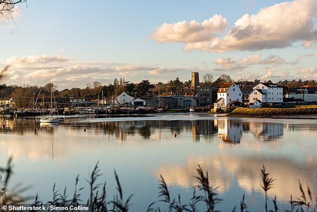 Smug: Woodbridge in Suffolk topped Rightmove's annual list of the happiest places to live