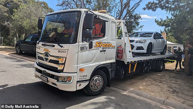 A Holden Clubsport was also removed from the Rye estate.