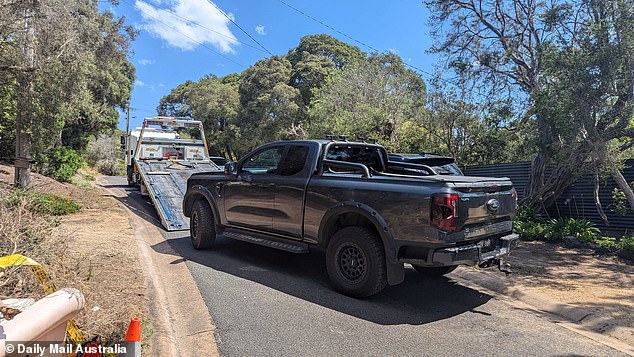 Police seized a Ford Ranger on Tuesday