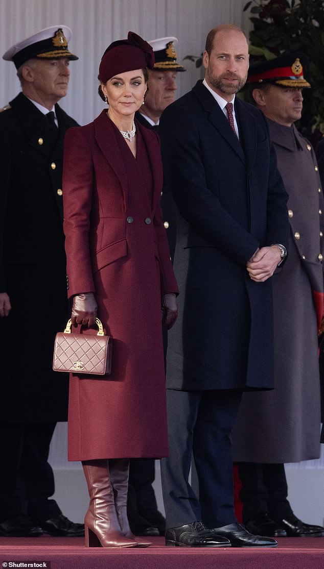 The future king and queen of Great Britain at an official royal engagement at Horse Guard's Parade on November 3