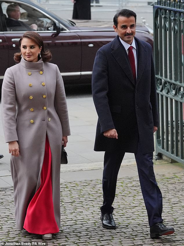 The Emir of Qatar, Sheikh Tamim bin Hamad Al Thani, and his wife, Sheikha Jawaher, arrive today for a tour of Westminster Abbey.