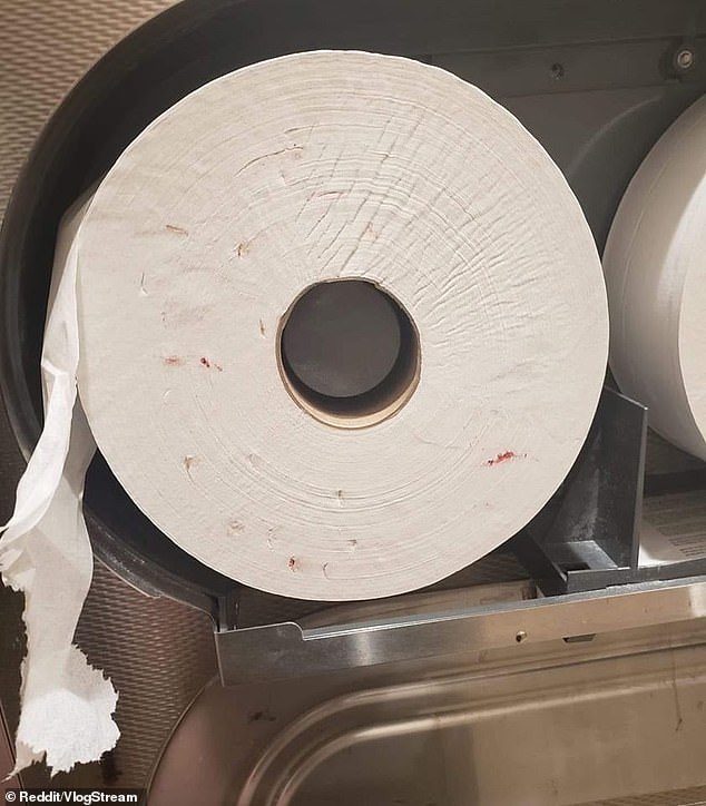 A TikTok creator known as Devan told his followers that he has personally seen two cases of blood-like stains and pin-like holes on toilet paper rolls in Walmart public bathrooms, caused by needles contaminating the paper.