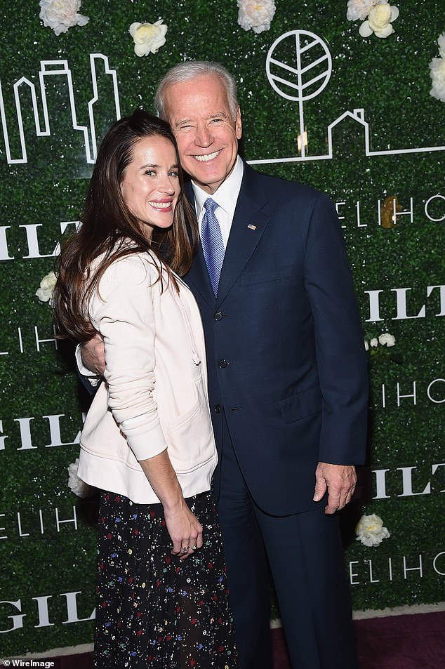 Ashley Biden, who founded The Women's Wellness Spa(ce), with her father Joe