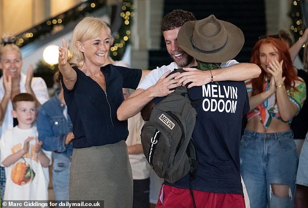 Tulisa failed to greet her campmate Melvin Odoom when he returned to the hotel after becoming the fourth star to be eliminated from I'm A Celebrity on Tuesday.