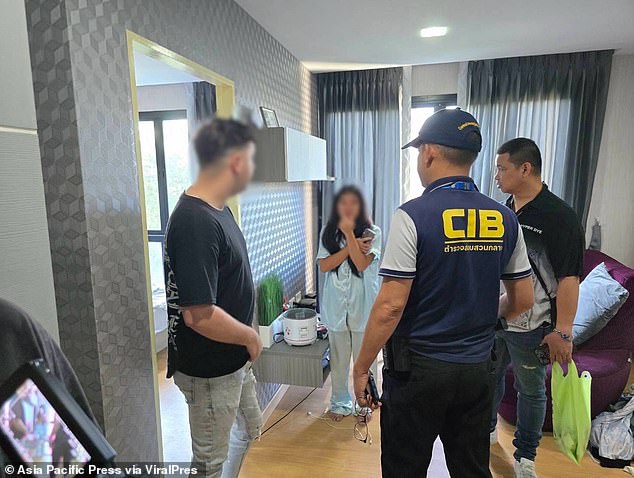 Officers worked with local police and tracked Lawrence to the coastal resort 'Sin City' of Pattaya, where he was living with a Thai girlfriend.