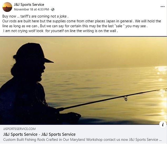 J&J Sports Service, a fishing rod retailer based in Maryland, encouraged customers to 