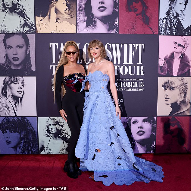 Taylor fans were outraged Tuesday over Billboard calling Beyoncé (left, pictured in 2023) the biggest pop star of the 21st century.