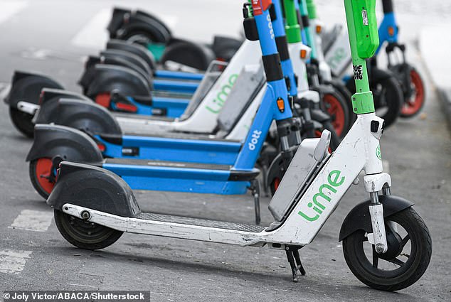 Department for Transport figures show there were 1,292 collisions involving electric scooters in 2023 and 1,387 fatalities involving electric scooters.