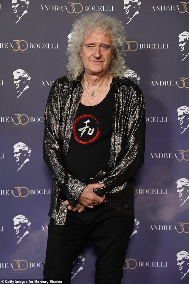 Queen guitarist Brian May, 77, who suffered a 