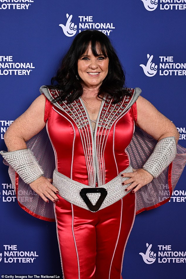 Loose Women favorite Coleen, 59, wowed in a striking red and silver jumpsuit.