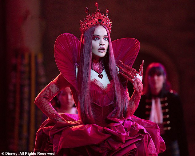 While she's also shown her talent for playing the bad boy before, with her most recent role being the evil Queen of Hearts in Descendants: The Rise of Red earlier this year (pictured).