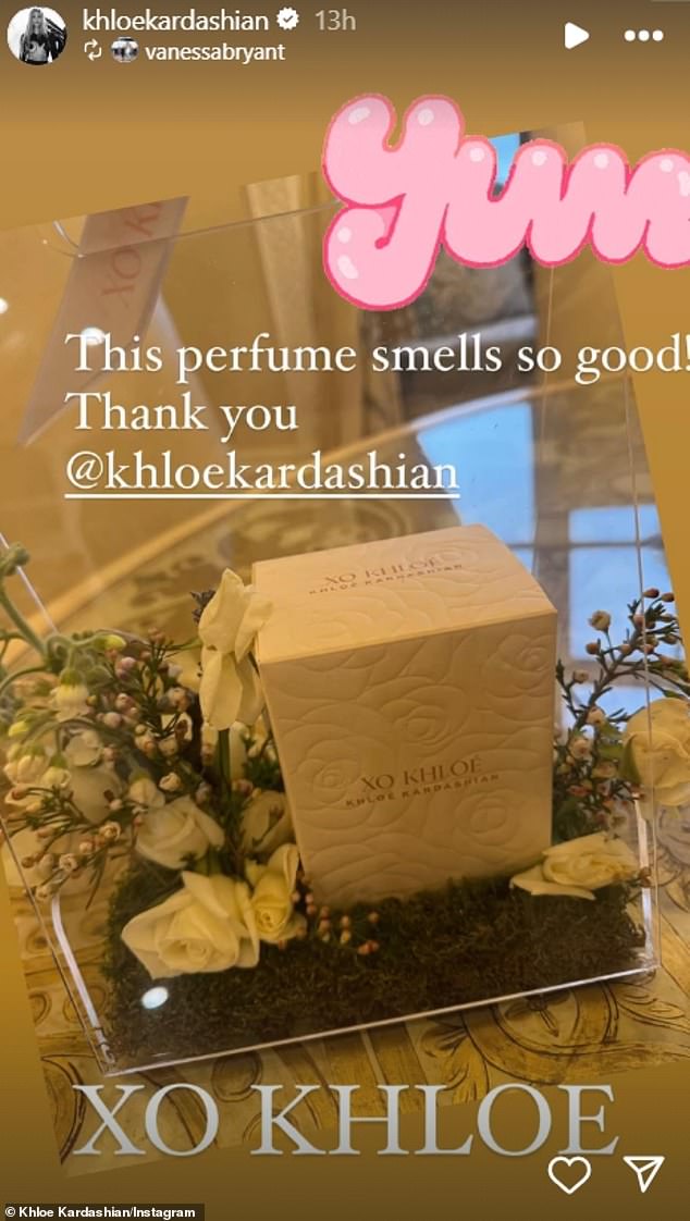 Vanessa also revealed another gift Khloé sent her besides the gingerbread house. The philanthropist also shared a post of Khloe's newly launched perfume, which was encased in a preserved flower box with white roses.