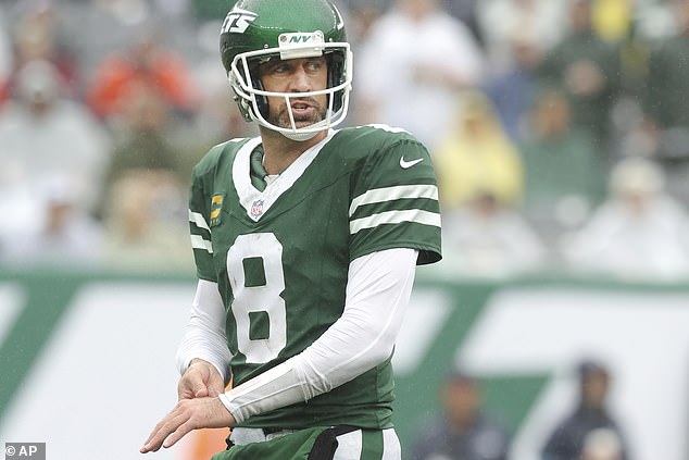 Rodgers, who turned 41 on Monday, has struggled with his production and health for the Jets.