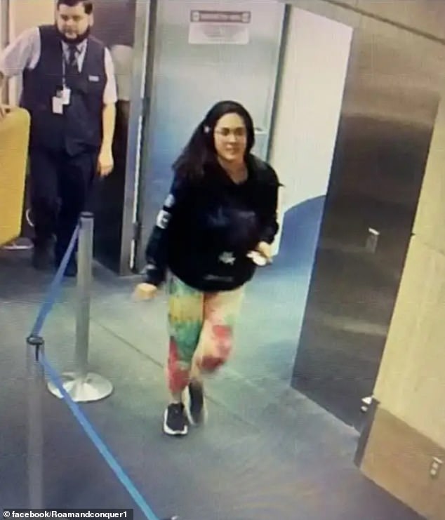 She was caught on security camera footage getting off a plane at LAX on November 8 just before 10 p.m.