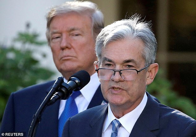 Trump has repeatedly expressed frustrations with Powell over the years and even threatened to remove him from his role as Fed chairman (pictured in 2017)