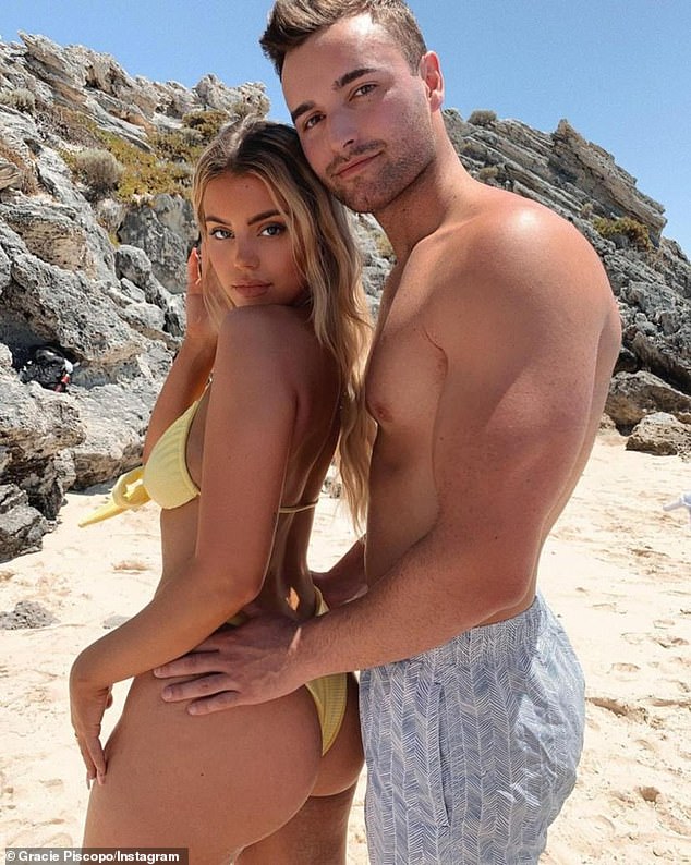 Rebelo with his ex-partner Grace Piscopo, who has more than 1 million followers on Instagram