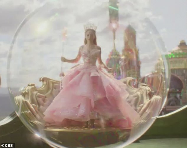 As for Glinda's stunning pink bubble dress, she said: 