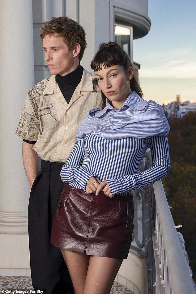 Meanwhile, Ursula, 35, turned heads in a blue and white striped top that featured a shirt-inspired collar.