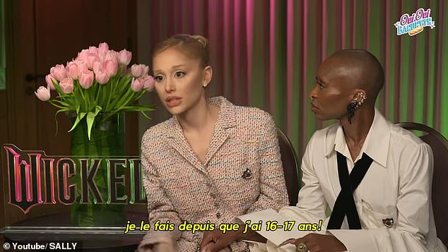 Ariana and her Wicked co-star Cynthia Erivo were interviewed by French influencer Crazy Sally