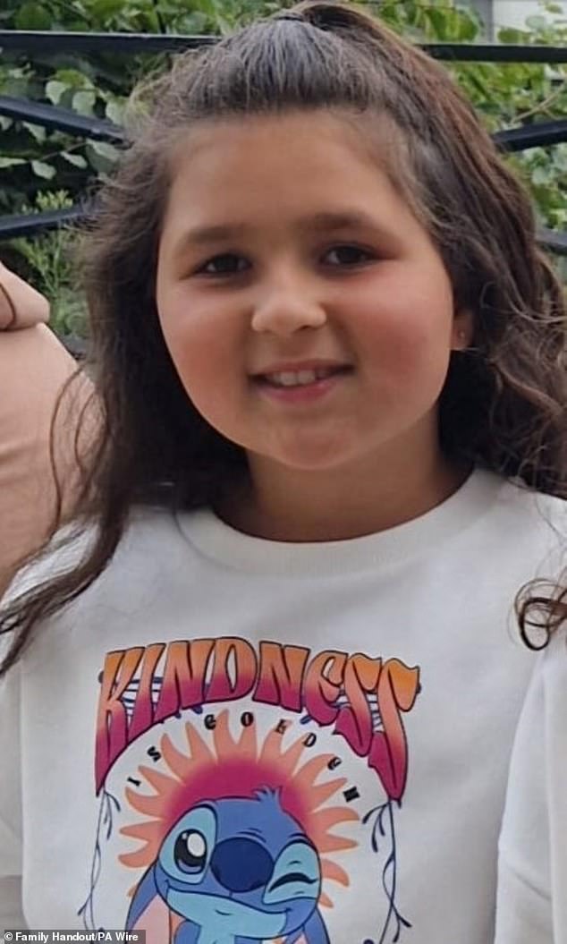 The father of eight-year-old Malika Noor Al Katib (pictured) appeared in court charged with her murder.