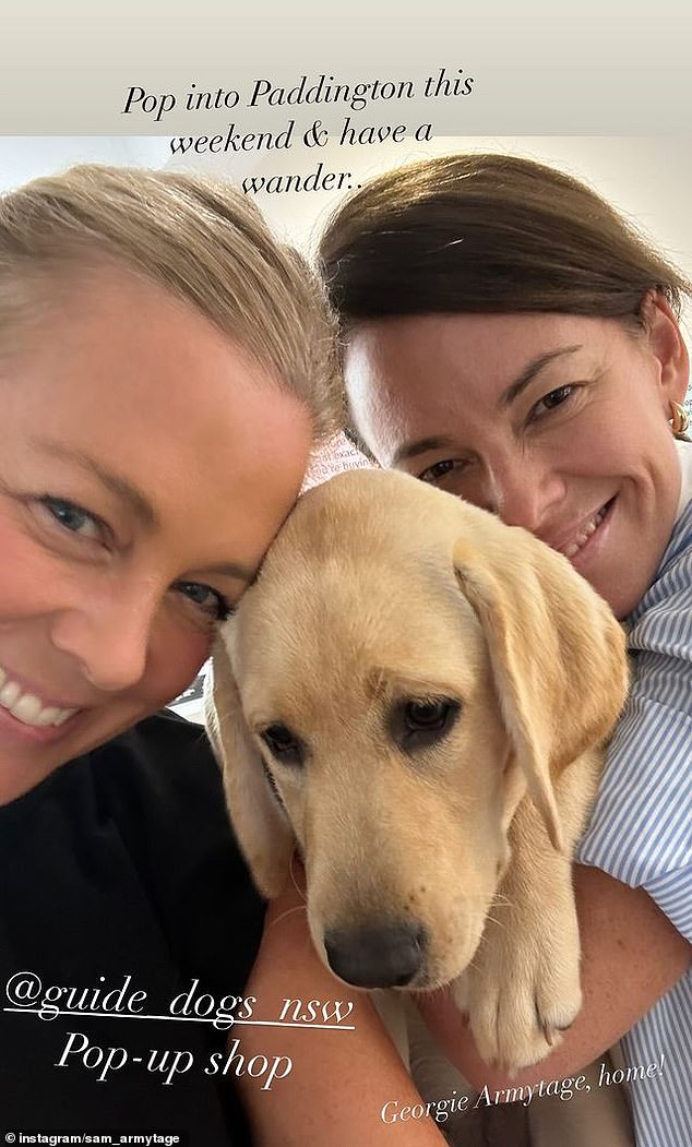 Samantha has apparently been looking for a new companion, as she hinted she was looking for another dog while spending the day with her sister Georgina in a Guide Dogs pop-up.