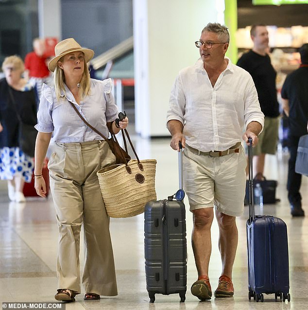 The former Farmer Wants A Wife host was last photographed with Richard on September 5, when she showed off her relaxed style while strolling through Sydney Airport.